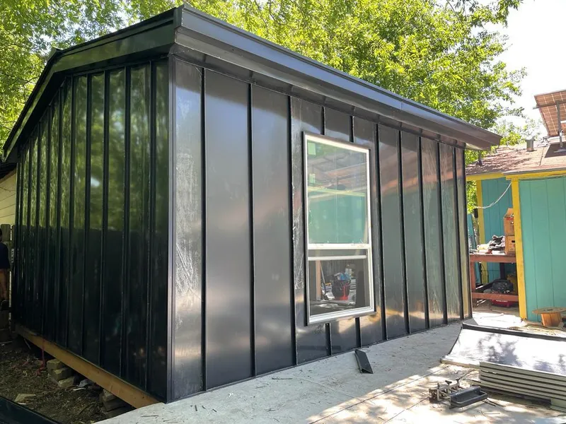 Black standing seam metal wall panels for Metal Roof Installation in Buena Park